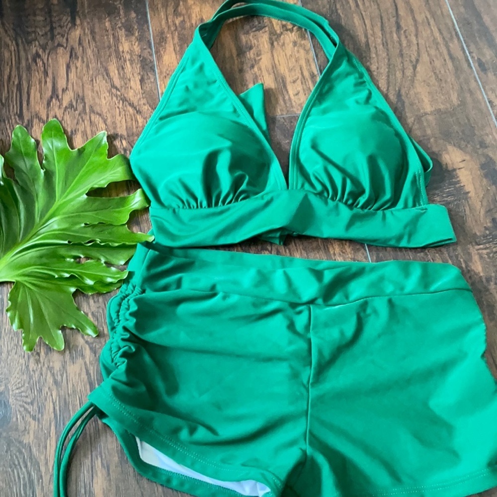 swimsuit. large.  color green.